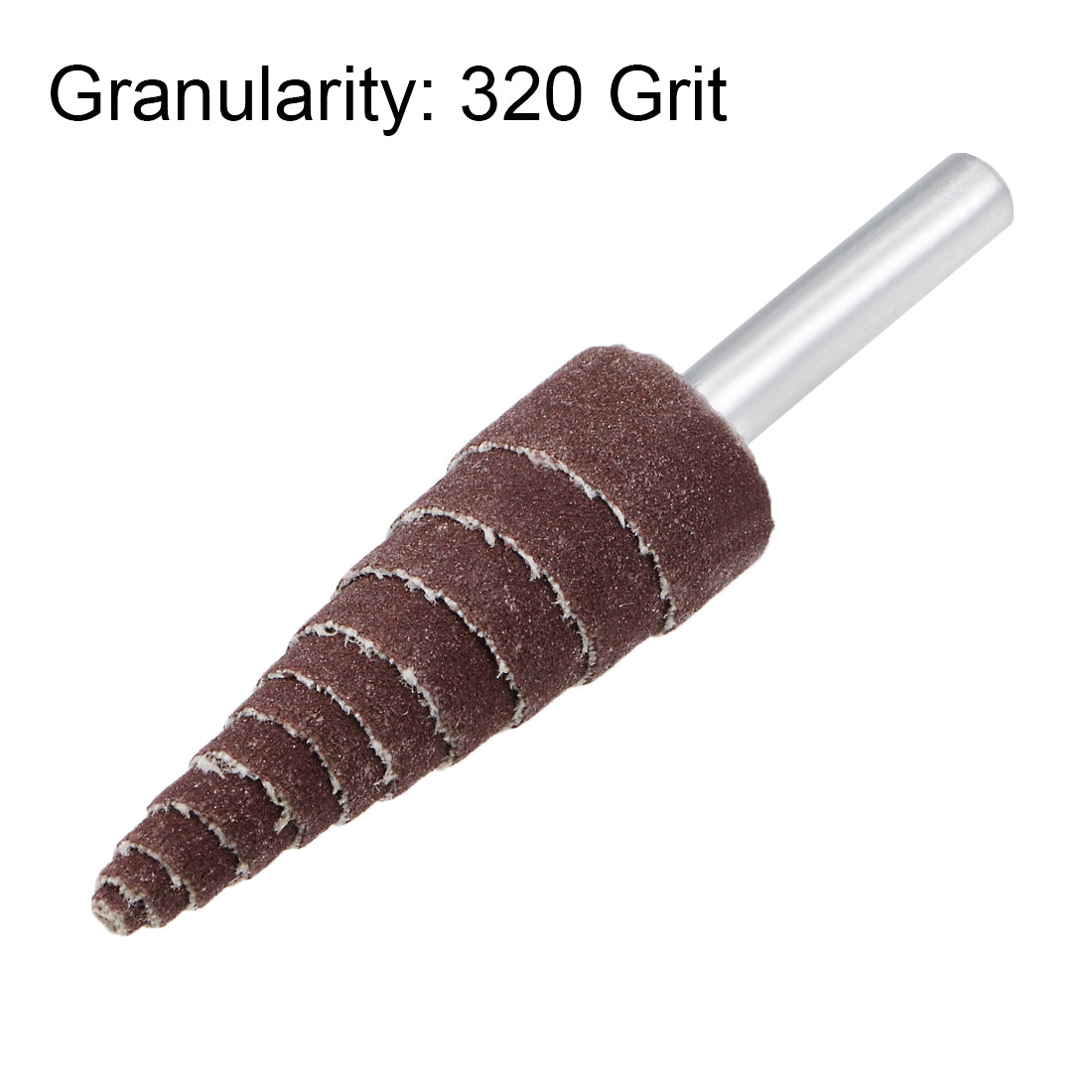 Harfington 16mm Cone Shape Abrasive Flap Wheel 1/4" Shank for Deburring 320 Grit 10 Pcs