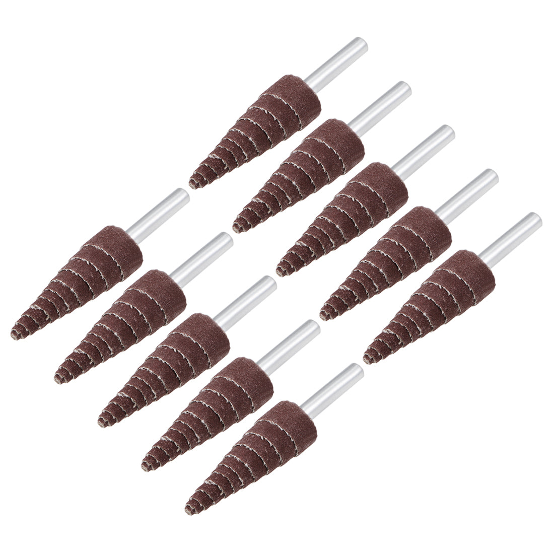 Harfington 16mm Cone Shape Abrasive Flap Wheel 1/4" Shank for Deburring 320 Grit 10 Pcs