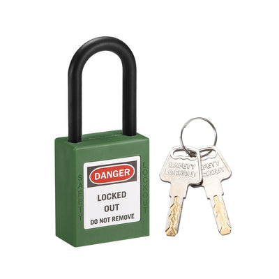 Harfington Lockout Tagout Safety Padlock Nylon Shackle Keyed Padlocks