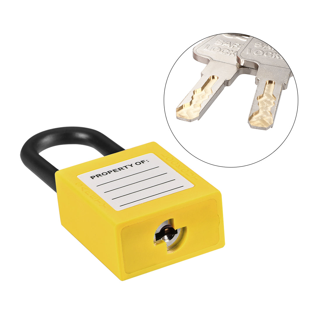 Harfington Lockout Tagout Safety Padlock Nylon Shackle Keyed Padlocks