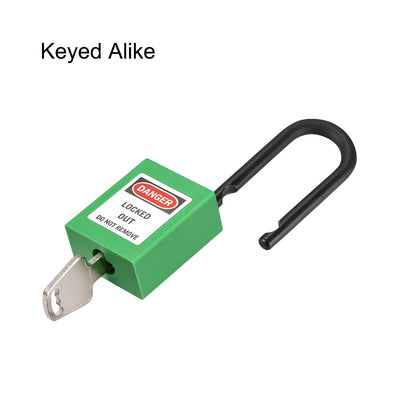 Harfington Lockout Tagout Safety Padlock Nylon Shackle 2Pcs