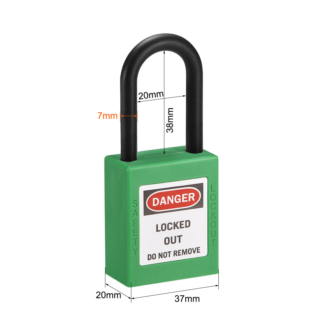 Harfington Lockout Tagout Safety Padlock Nylon Shackle 2Pcs