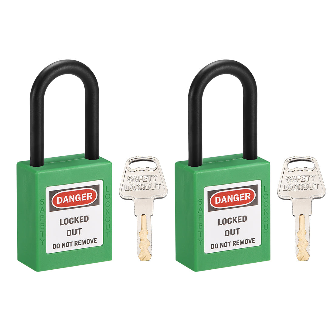 Harfington Lockout Tagout Safety Padlock Nylon Shackle 2Pcs