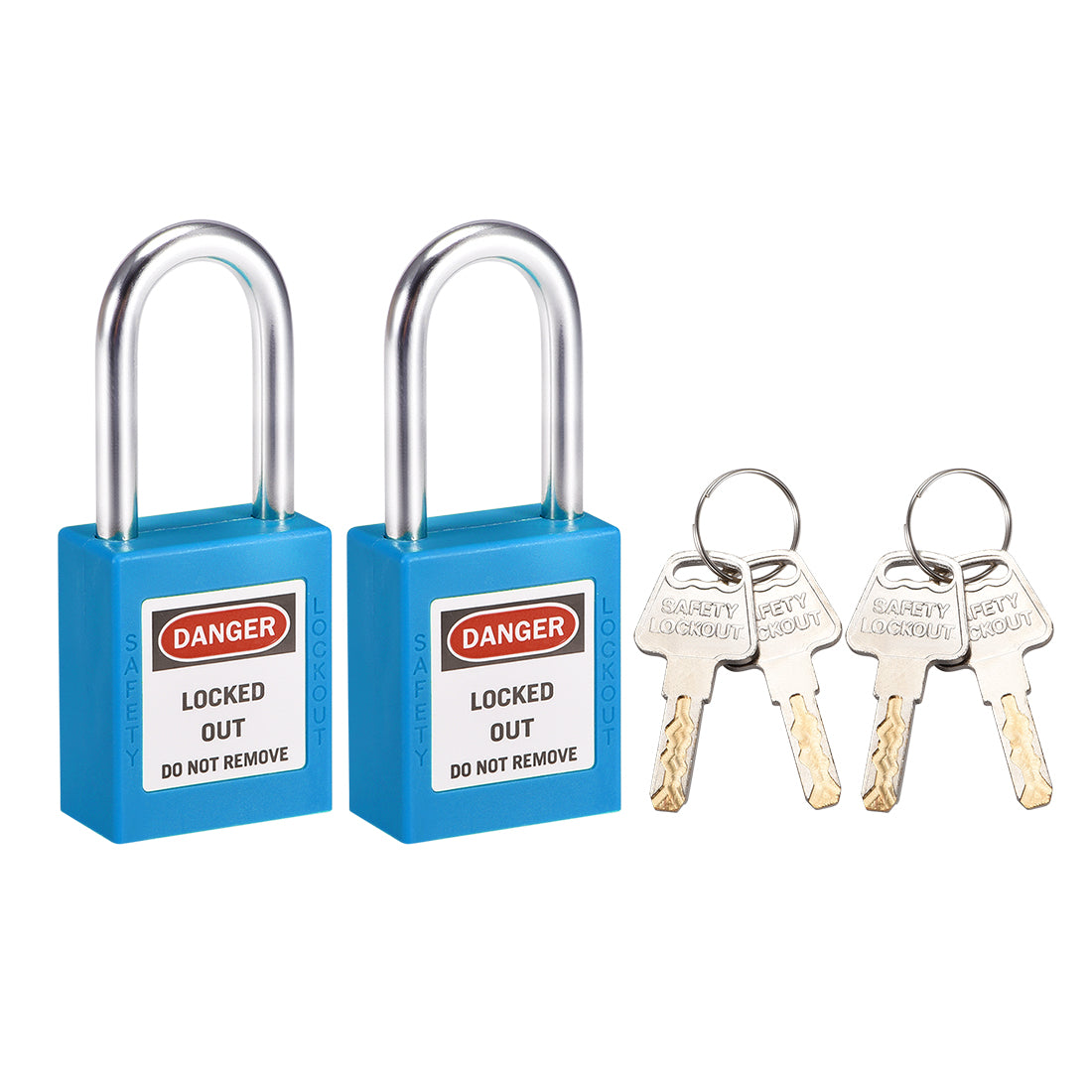 Harfington Lockout Tagout Safety Padlock 38mm Steel Shackle 2Pcs
