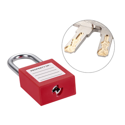Harfington Lockout Tagout Safety Padlock 38mm Steel Shackle 2Pcs
