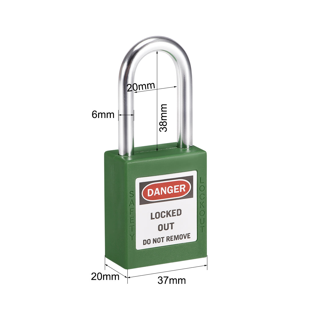 Harfington Lockout Tagout Safety Padlock 38mm Steel Shackle Keyed Padlocks