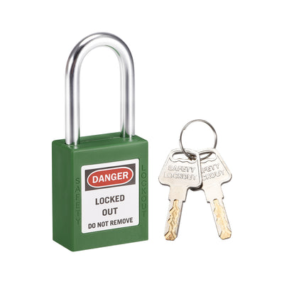 Harfington Lockout Tagout Safety Padlock 38mm Steel Shackle Keyed Padlocks