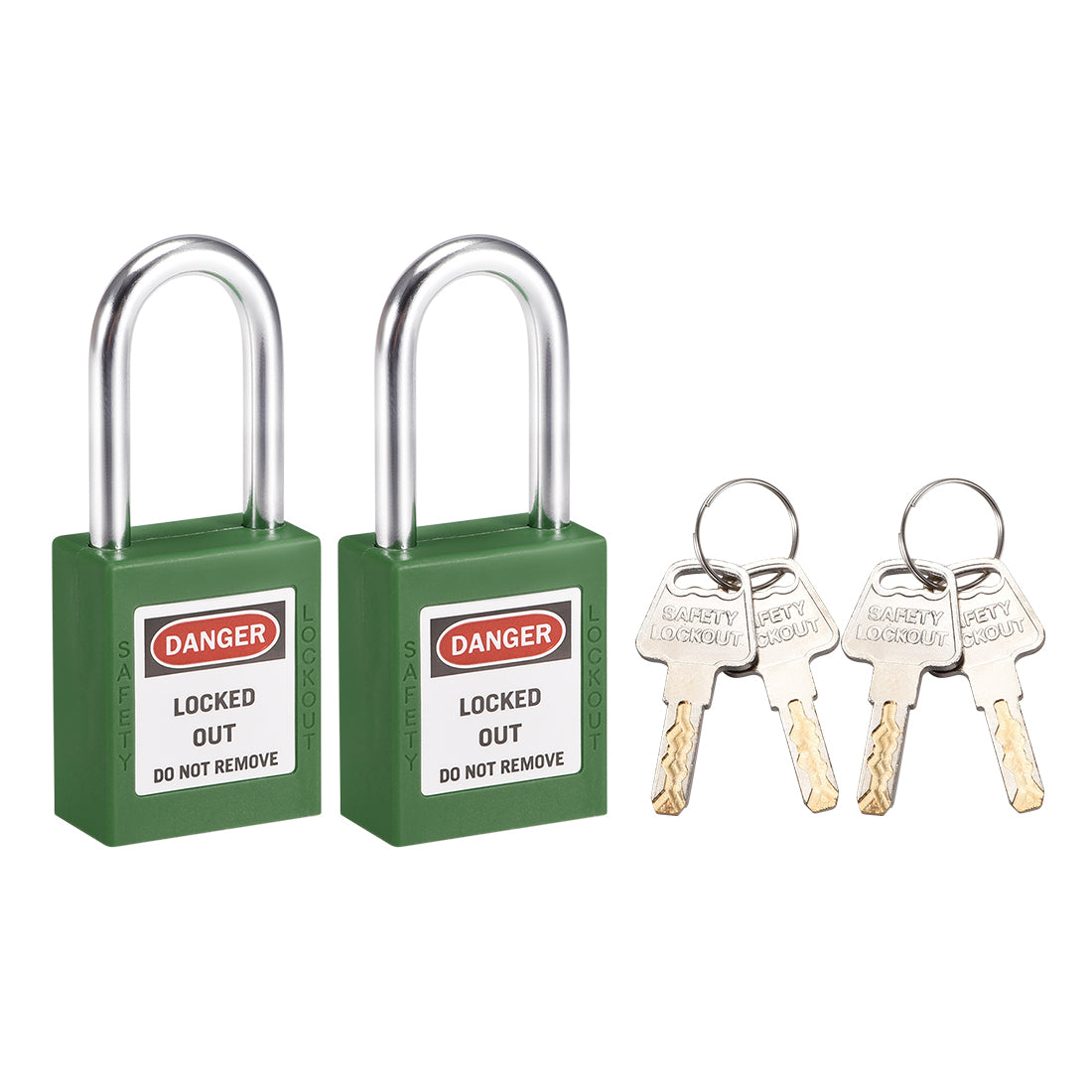 Harfington Lockout Tagout Safety Padlock 38mm Steel Shackle 2Pcs