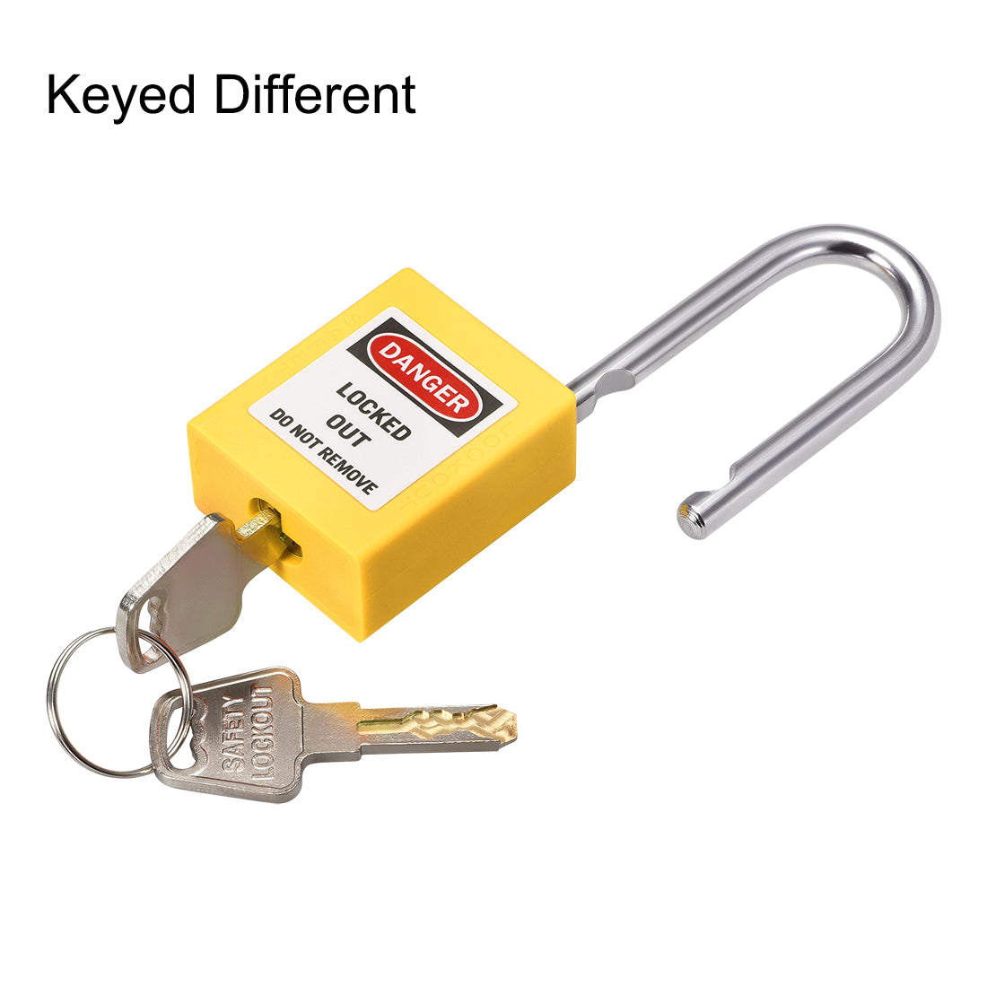 Harfington Lockout Tagout Safety Padlock 38mm Steel Shackle Keyed Padlocks