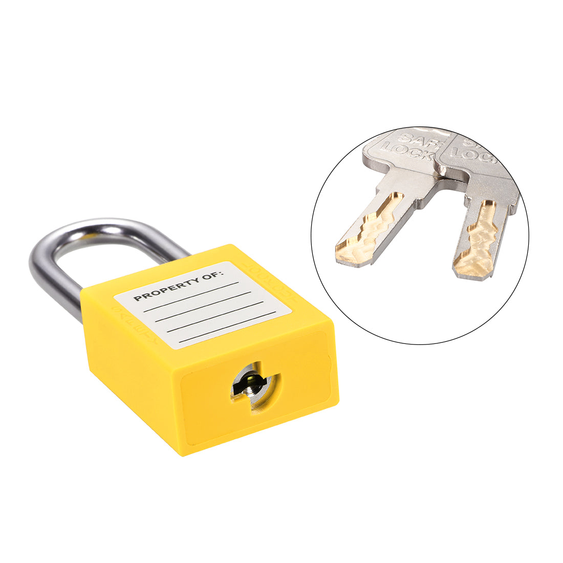 Harfington Lockout Tagout Safety Padlock 38mm Steel Shackle Keyed Padlocks