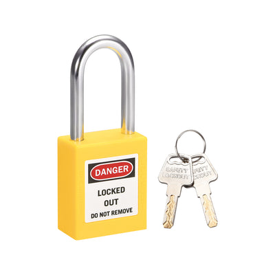 Harfington Lockout Tagout Safety Padlock 38mm Steel Shackle Keyed Padlocks