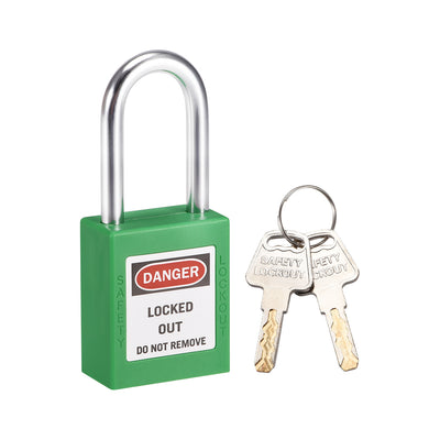 Harfington Lockout Tagout Safety Padlock 38mm Steel Shackle Keyed Padlocks