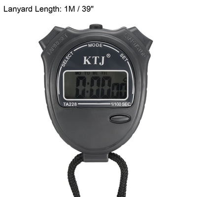 Harfington Digital Sports Stopwatch Timer Professional Handheld LCD Chronograph with Date Time and Alarm Function for Sports Fitness Coaches Referees