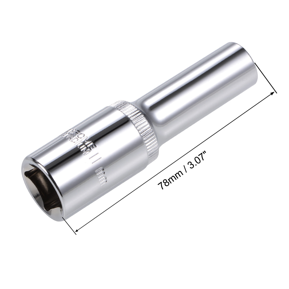 Harfington 3 Pcs 1/2-inch Drive 11mm 12-Point Deep Socket, Metric, Cr-V