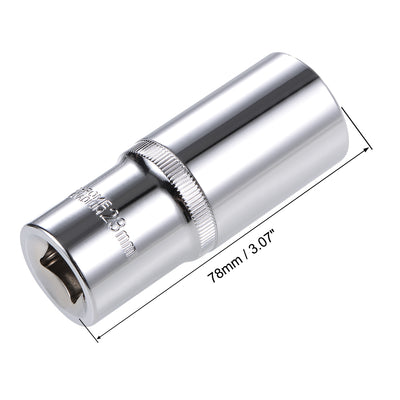 Harfington 2 Pcs 1/2-inch Drive 23mm 12-Point Deep Socket, Metric, Cr-V