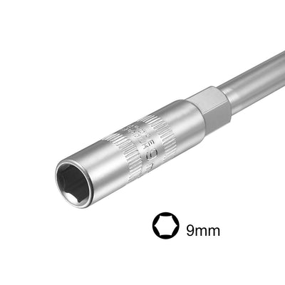 Harfington T-Handle Wrench 9mm Cr-V Adjustable Speed Grip Metric Hex Socket