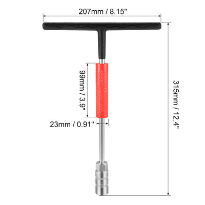 Harfington T-Handle Wrench 17mm Cr-V Adjustable Speed Grip Metric Hex Socket