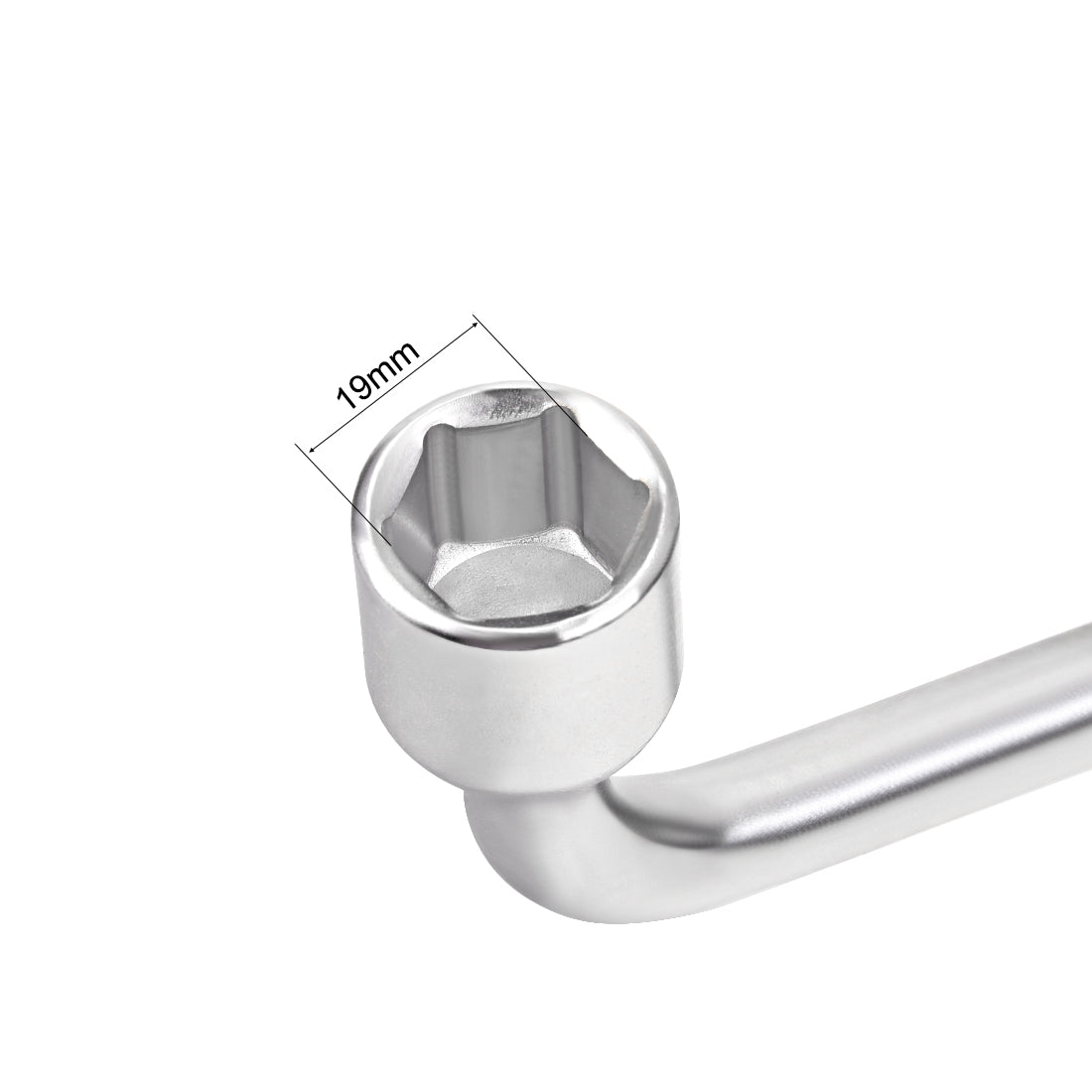 Harfington Lug Wrench for Jack - L Type Hexagon 19mm Slotted End Socket Tool