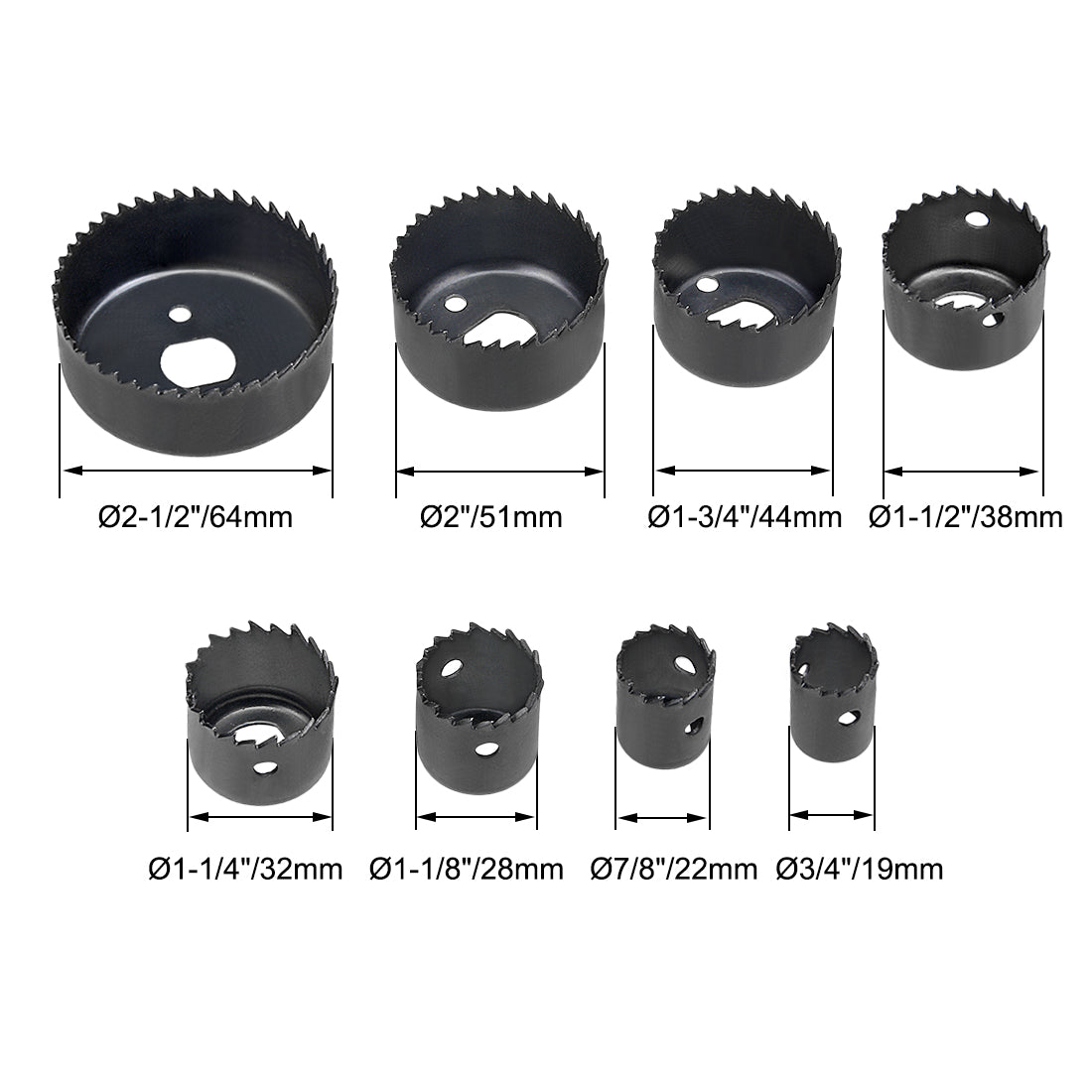 Harfington Wood PVC Wall Cr-V Steel Drill Bit Hole Saw Kit Sets