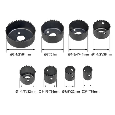 Harfington Wood PVC Wall Cr-V Steel Drill Bit Hole Saw Kit Sets
