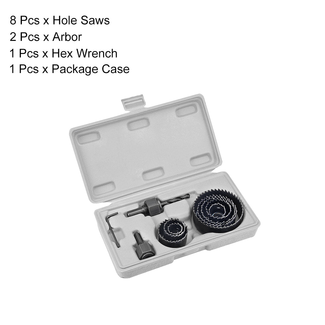 Harfington Wood PVC Wall Cr-V Steel Drill Bit Hole Saw Kit Sets