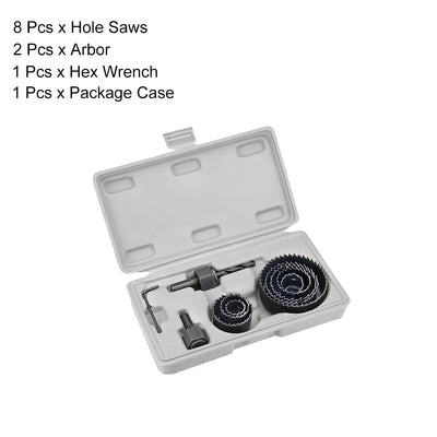 Harfington Wood PVC Wall Cr-V Steel Drill Bit Hole Saw Kit Sets