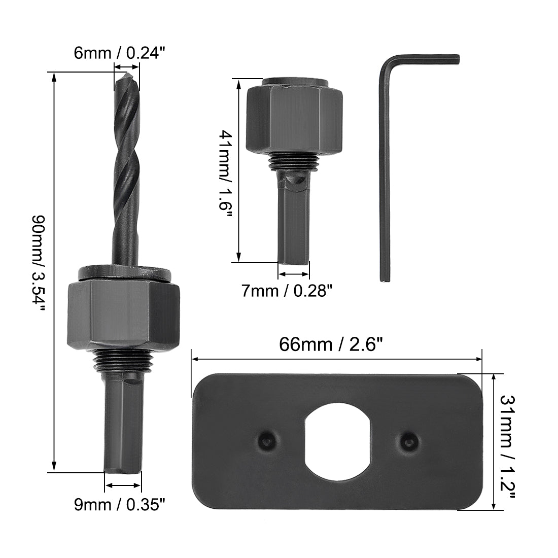 Harfington Wood PVC Wall Cr-V Steel Drill Bit Hole Saw Kit Sets