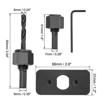 Harfington Wood PVC Wall Cr-V Steel Drill Bit Hole Saw Kit Sets