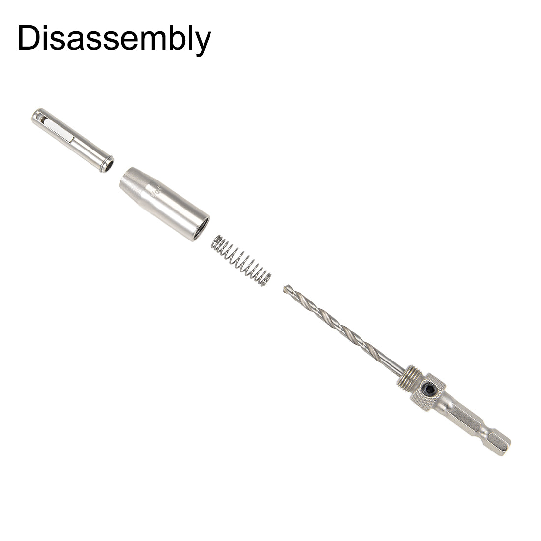 Harfington Center Drill Bit Set 5/64 7/64 9/64 11/64 Inch Self Centering Hinge Tapper Core Hole Puncher Tool for Cabinet Door Window, Hex Shank HSS 5in1 Set