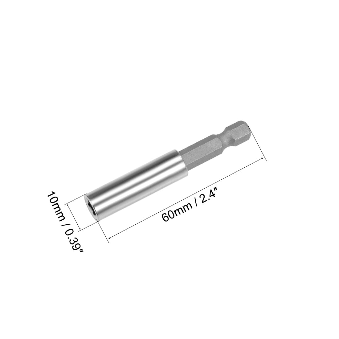 Harfington Extension Extend Socket Drill Bit Holder Magnetic Hex Screwdriver Power Tools ,2.4-inch Length,1/4''-Hexagon Drill 10pcs