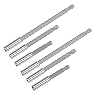 Harfington Extension Extend Socket Drill Bit Holder Magnetic Hex Screwdriver Power Tools ,3/ 4/ 6-inch Length,1/4''-Hexagon Drill 2 Set/(6pcs)
