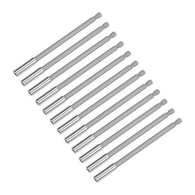Harfington Extension Extend Socket Drill Bit Holder Magnetic Hex Screwdriver Power Tools ,5.9-inch Length,1/4''-Hexagon Drill 12pcs