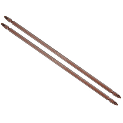 Harfington 2 Pcs PH2 Magnetic Phillips Double Ended Screwdriver Bits, 1/4 Inch Hex Shank 11.81-inch Length S2 Power Tool