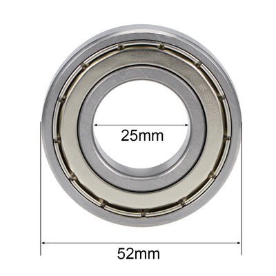 Harfington Deep Groove Ball Bearings Metric Double Shielded Chrome Steel ABEC-3 Z1