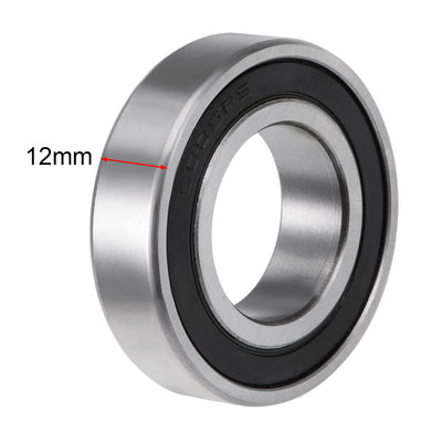 Harfington Uxcell Deep Groove Ball Bearing Double Sealed ABEC-3 Z1 Bearings