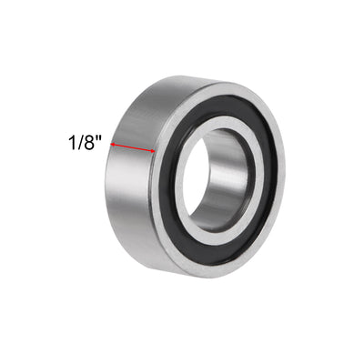 Harfington Uxcell Deep Groove Ball Bearings Inch Double Sealed Chrome Steel ABEC-3 Z1