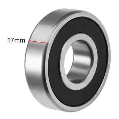Harfington Uxcell Deep Groove Ball Bearing Double Sealed ABEC-3 Z1 Bearings