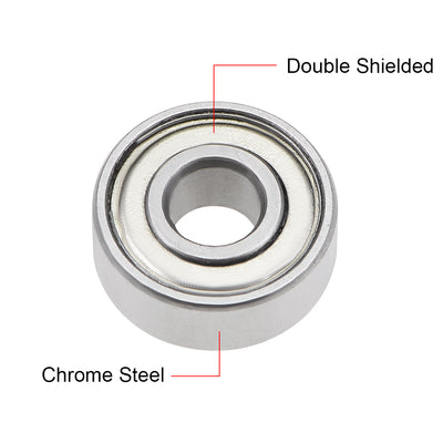 Harfington Deep Groove Ball Bearings Inch Double Shielded Chrome Steel ABEC-3 Z1