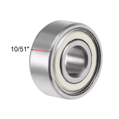 Harfington R3ZZ Ball Bearing 3/16"x1/2"x10/51" Double Shielded ABEC-3 Bearings 10pcs