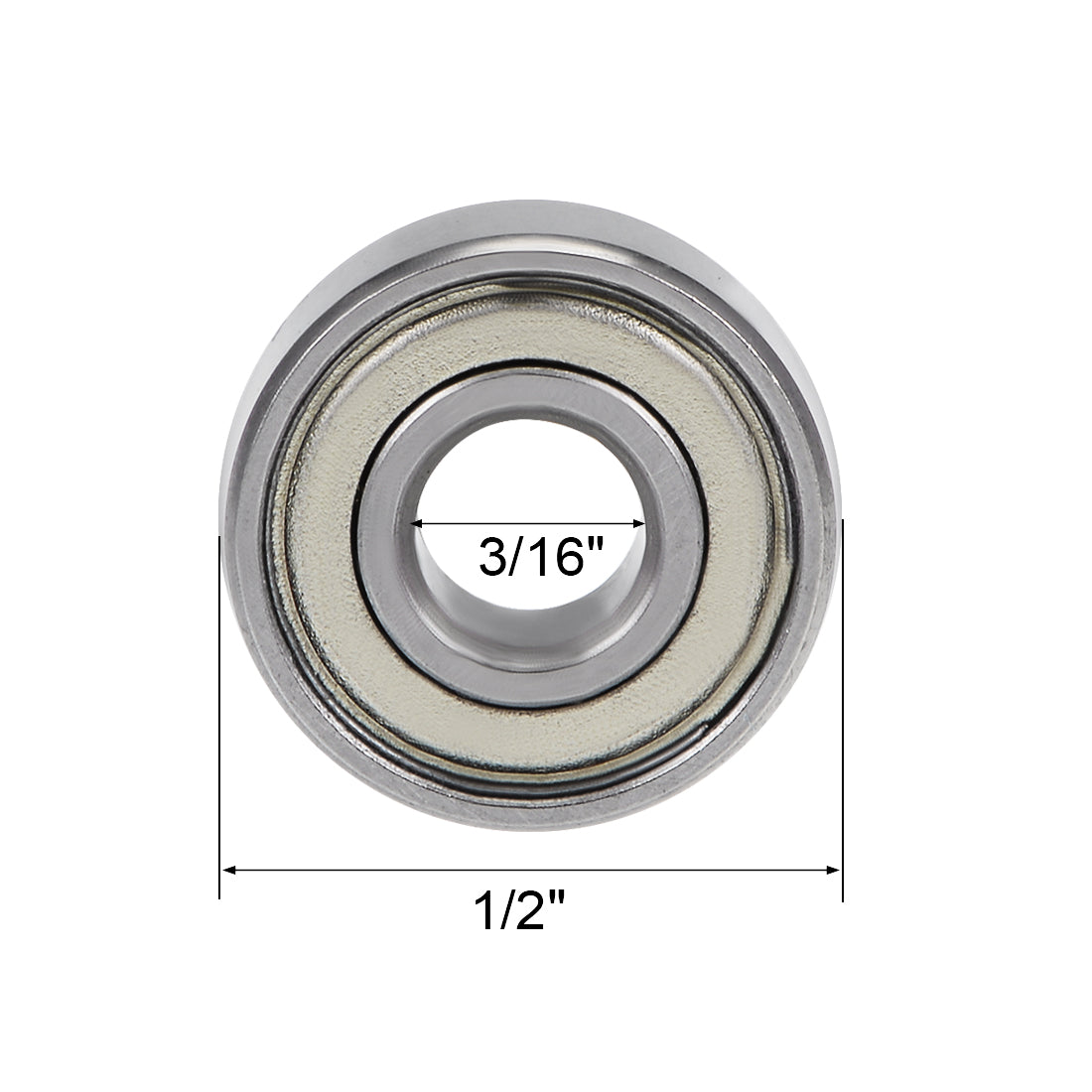 Harfington R3ZZ Ball Bearing 3/16"x1/2"x10/51" Double Shielded ABEC-3 Bearings 10pcs