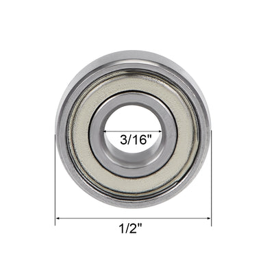 Harfington R3ZZ Ball Bearing 3/16"x1/2"x10/51" Double Shielded ABEC-3 Bearings 10pcs