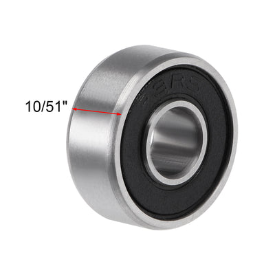Harfington Uxcell Deep Groove Ball Bearing Double Sealed ABEC-3 Bearings
