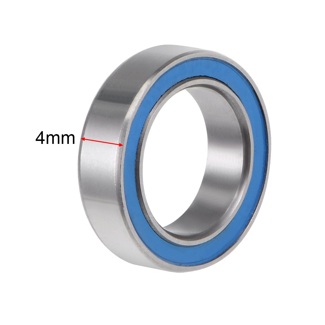 uxcell Uxcell Deep Groove Ball Bearing Thin Section Double Seal Chrome Steel Blue Cover