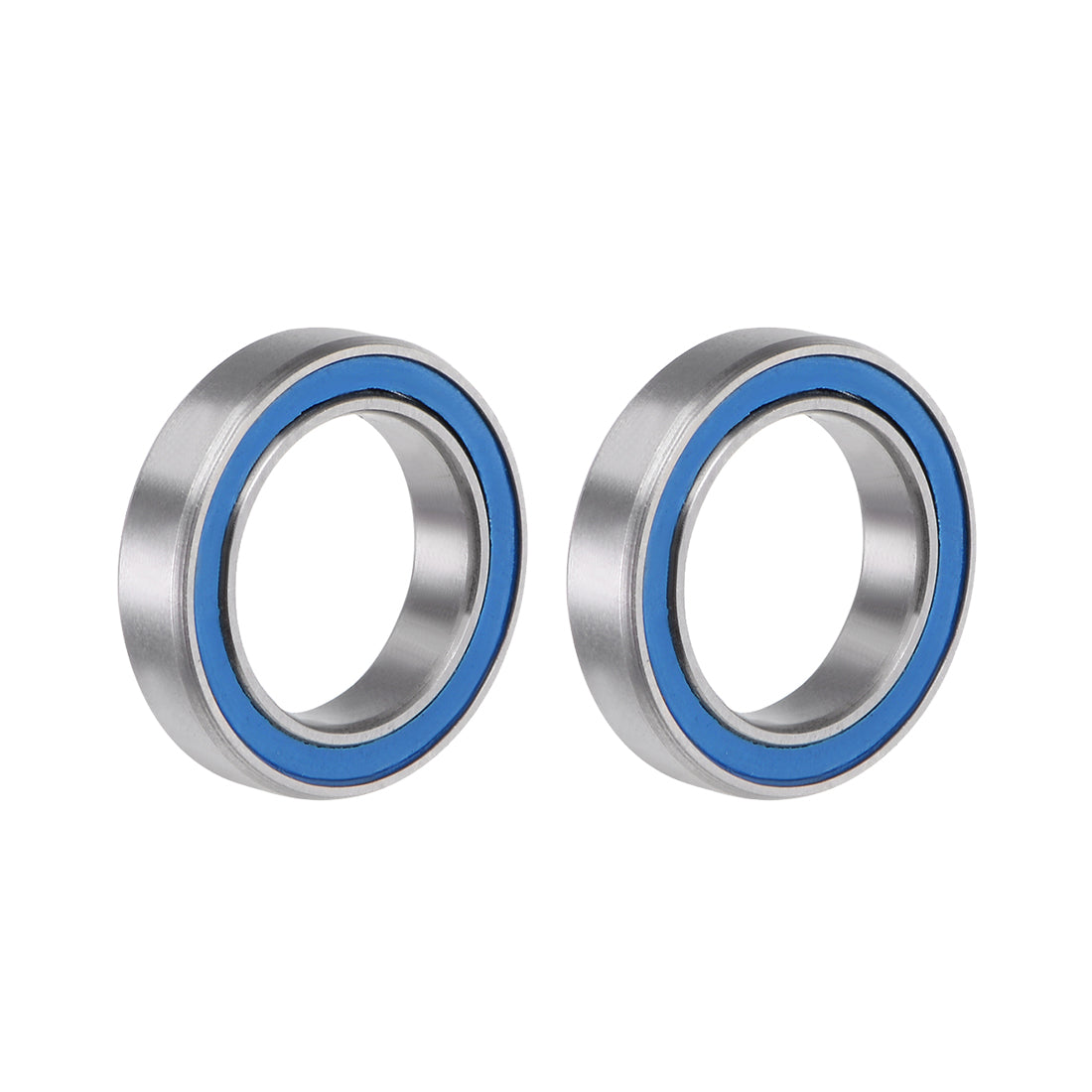 uxcell Uxcell Deep Groove Ball Bearing Thin Section Double Seal Chrome Steel Blue Cover