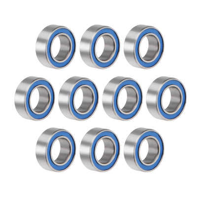 uxcell Uxcell Deep Groove Ball Bearings Double Sealed Chrome Steel P6 Z1 Blue Cover