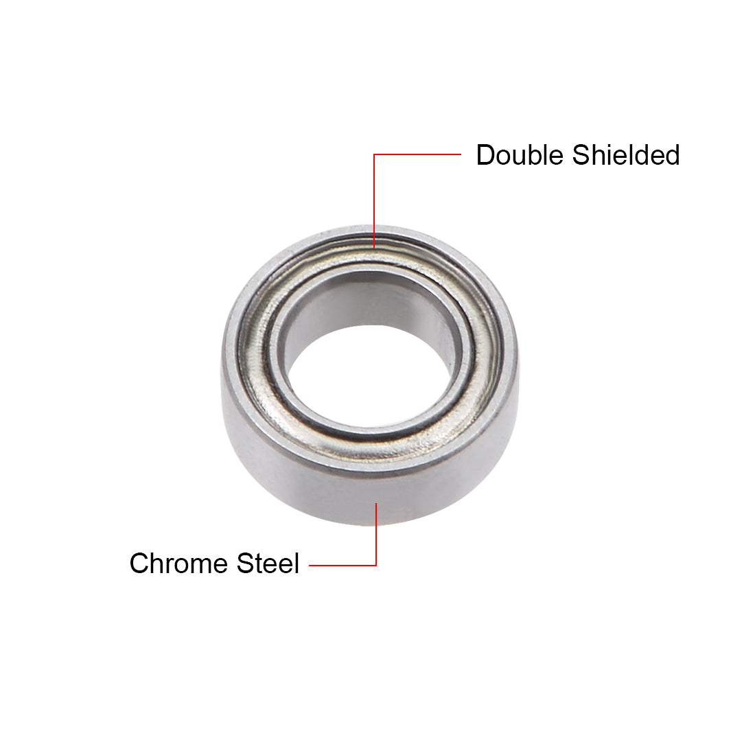 Harfington Deep Groove Ball Bearings Metric Double Shield Chrome Steel ABEC-3 Z1