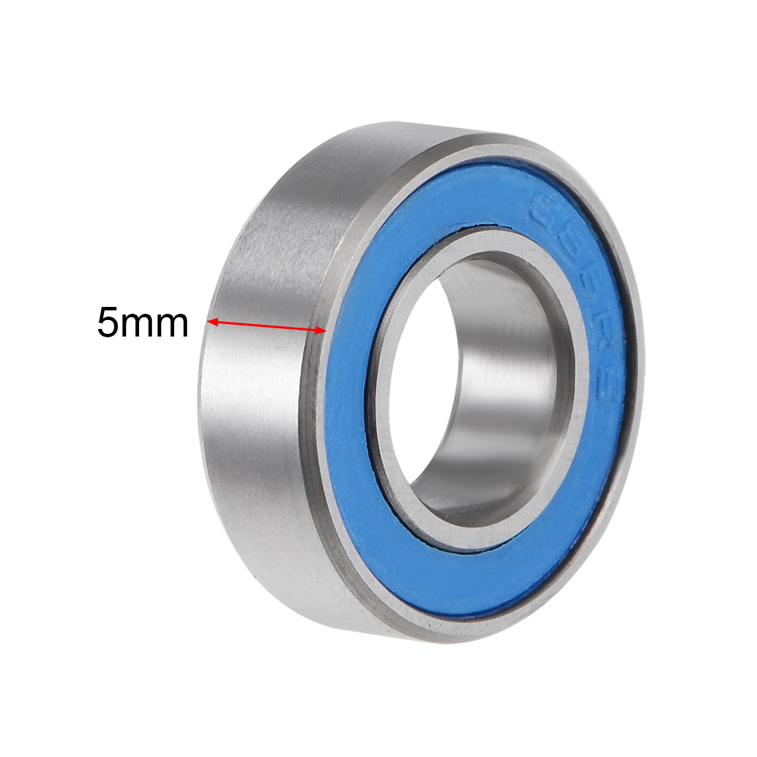 uxcell Uxcell Deep Groove Ball Bearings Double Sealed Chrome Steel P6 Z1 Blue Cover