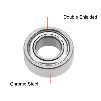 Harfington Deep Groove Ball Bearings Inch Double Shielded Chrome Steel ABEC-3