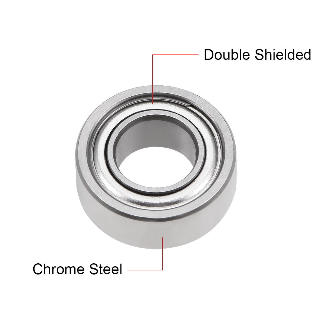 Harfington Deep Groove Ball Bearings Inch Double Shielded Chrome Steel ABEC-3 Z1
