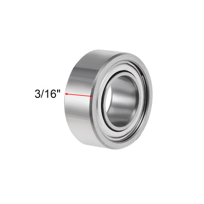 Harfington Deep Groove Ball Bearings Inch Double Shielded Chrome Steel ABEC-3 Z1